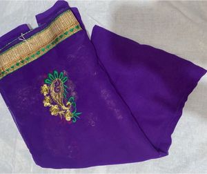 Purple New Saree