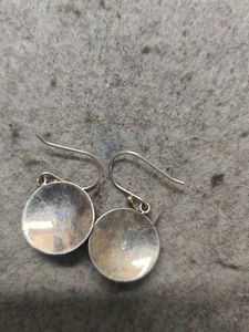 Red Stone 925 Silver Earrings