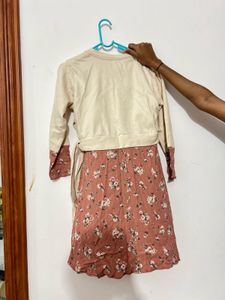 Floral Top With Attached Crop To