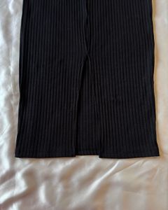 Shein Black Slit Midi Skirt