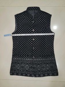 Stylish Black Velvet Waistcoat