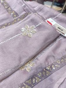 Embroidered Lilac Saree (Issue)