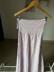 Lilac Cotton Tube Dress