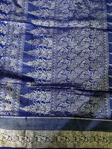 Elegant Blue banarasi Silk Saree