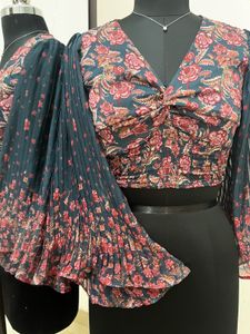 Flared Sleeve Floral Top