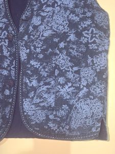 Floral Blue Vest