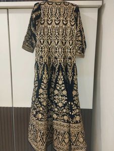 Black &amp; Gold Embroidered Kurta💥