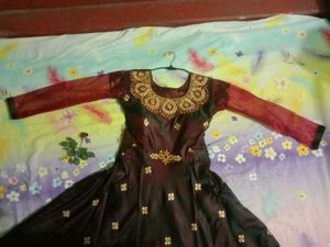 Elegant Brown Ethnic Gown