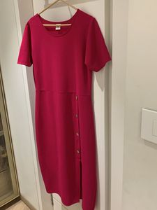 Magenta Midi Dress