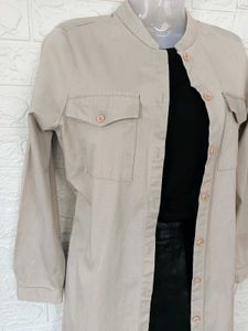 Korean khaki shirt /dress