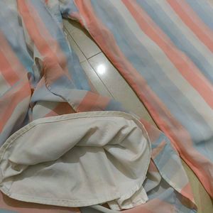 Double Layered Frock With Plazo