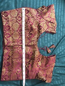 Maroon Brocade Blouse