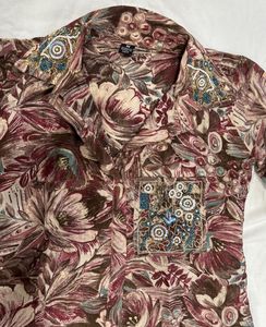 Floral Heavy Work Kurti &amp; Palazzo Set