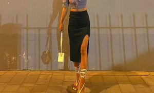 Black Rib Skirt