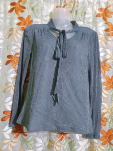 Elegant Tie-Neck Blouse