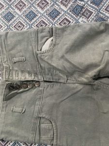 High Waisted Olive Green Jeans