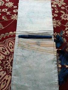 Organza Tie Die Blue Saree