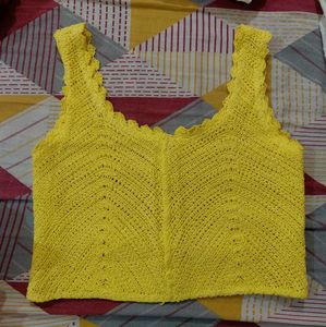 Yellow Crochet Tank Top