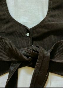 Brown Halter Top Vest