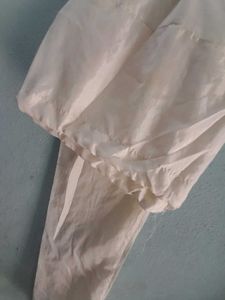 Beautiful White Coloured Gown. Festive Type.