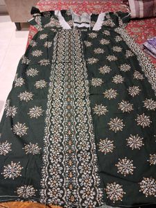 Green Floral Print Nighty