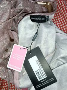 Glittery Prom Night Dress Wth Belt