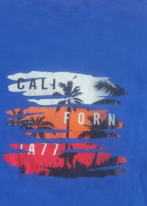 Royal  Blue  Crop T Shirt