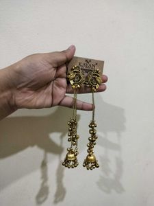 Stylish Gold Dangle Earrings