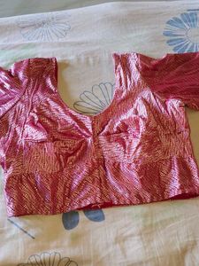 Pink &amp; Gold Sari with Blouse