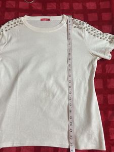 Studded Shoulder Tee