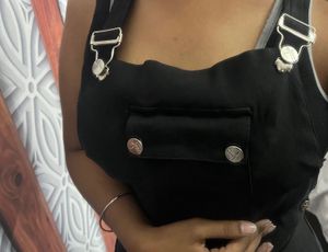 Black Dungaree Skirt Or Dress