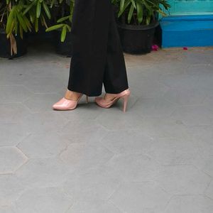 Elegant Nude Patent Leather Heels