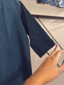 Elegant Teal Button-Down Top