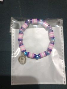 Beaded Bracelet with Heart Charm