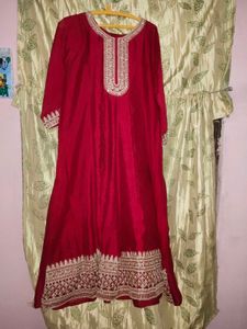 Elegant Maroon Embroidered Kurta