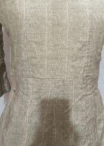 Beautiful Sober Gown With ShinyThread Work Shrug