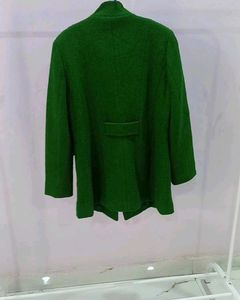 Classy &amp; cool Unisex Green Wool Blend Coat