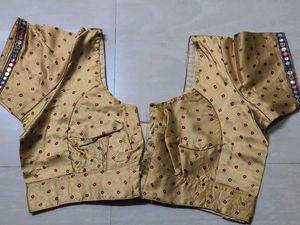 Golden Embellished Saree Blouse