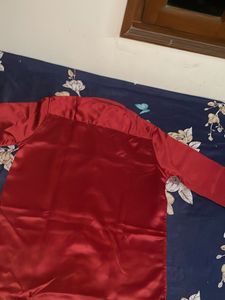 Red Button-Down Shirt