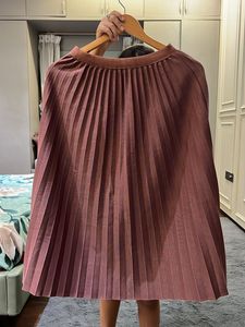 The Pleated Brown Skirt