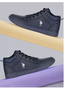 U.S. Polo Assn. Men Navy Blue Solid Sneakers