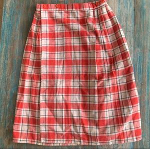 Wrap Around Check Skirt