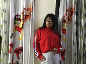 H&amp;M Divided Red Knitted  Pullover Fits L-XL