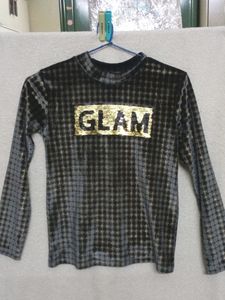 Reversible Sequins Work,  Party Wear Tshirt