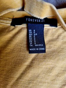 OVERSIZED BOXY FOREVER21 MUSTARD TSHIRT