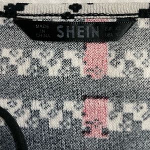 SHEIN Black &amp; White Printed Cami Top