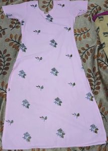 Pink Floral Print Kurta