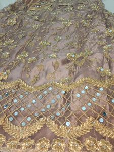 Mirror and Jardoji Work Beautiful Frock Lehenga
