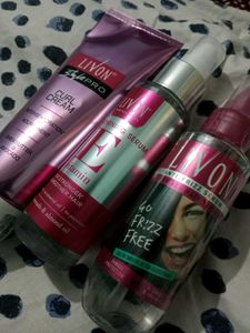 Livon 2 Hair Serum And Curl Cream With Free Purse