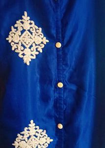 Embroidered Blue Dress